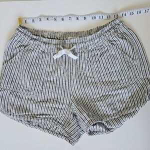 Maurices S Stretchy Striped Gray Women's Shorts